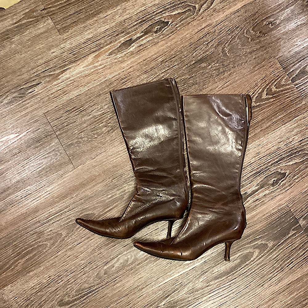 Jimmy Choo leather tall pointy boot. Fabulous for Spring!